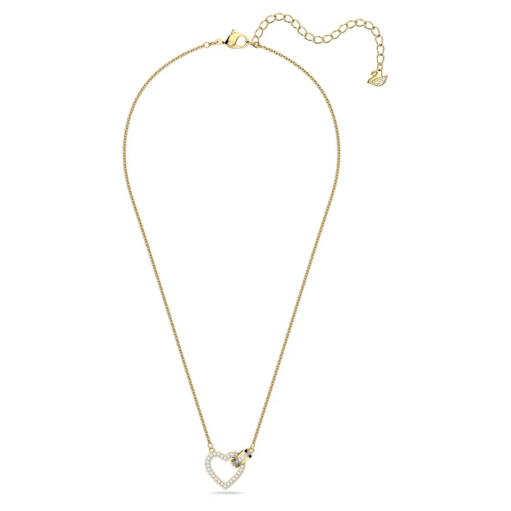 Swarovski Lovely Necklace Heart White Gold-tone plated