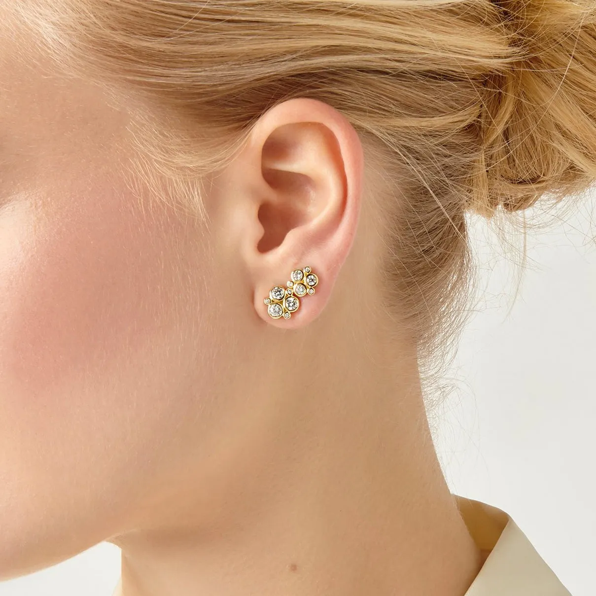 Temple St. Clair Classic Diamond Trio Earrings Croghans