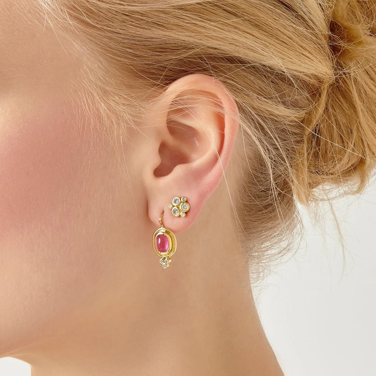 Temple St. Clair Classic Diamond Trio Earrings Croghans