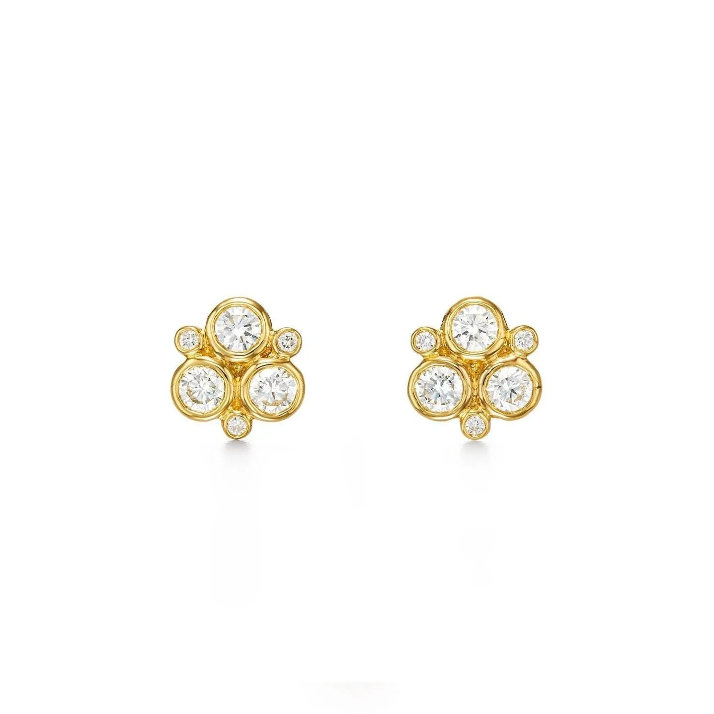 Temple St. Clair Classic Diamond Trio Earrings Croghans