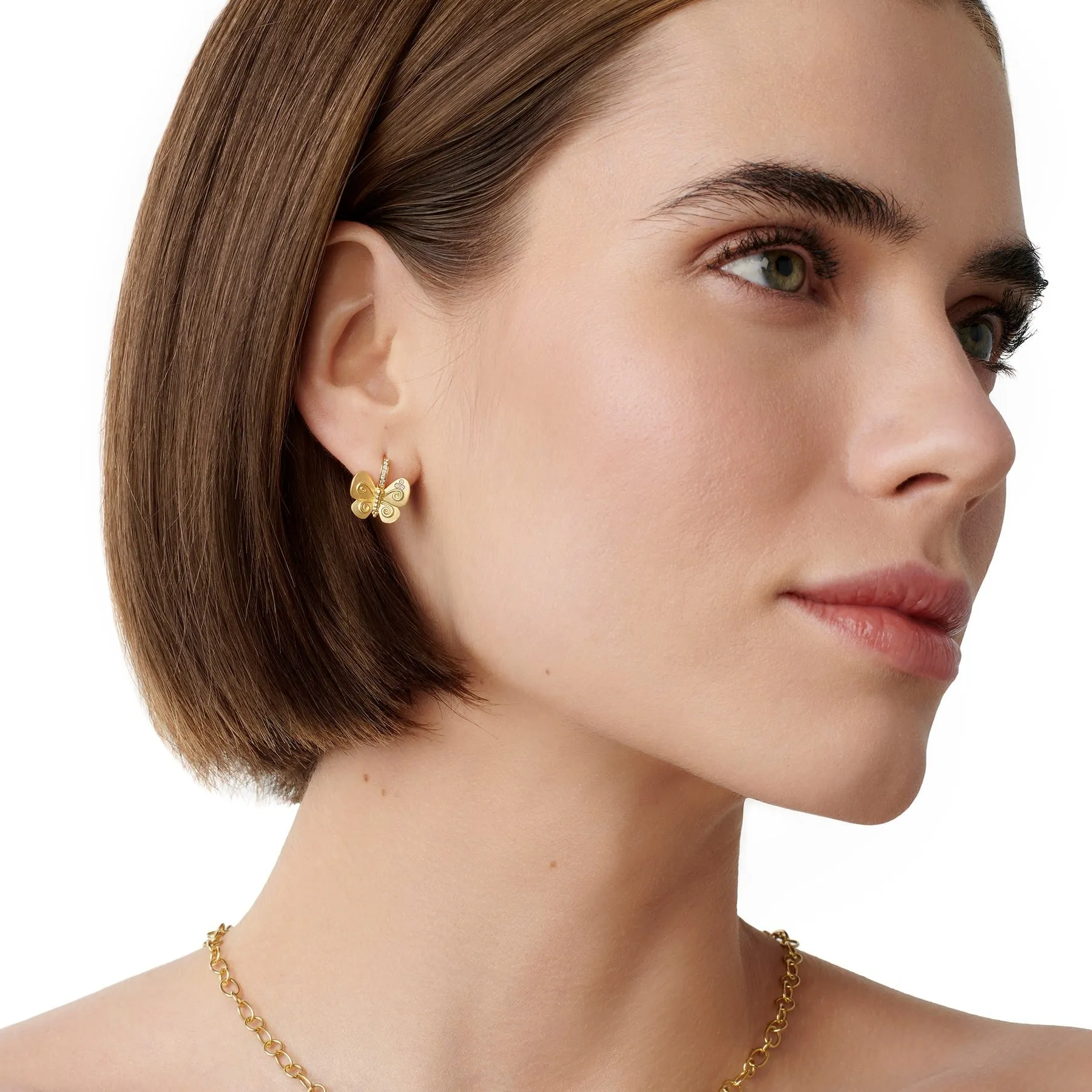 Temple St. Clair Golden Butterfly Earrings Croghans