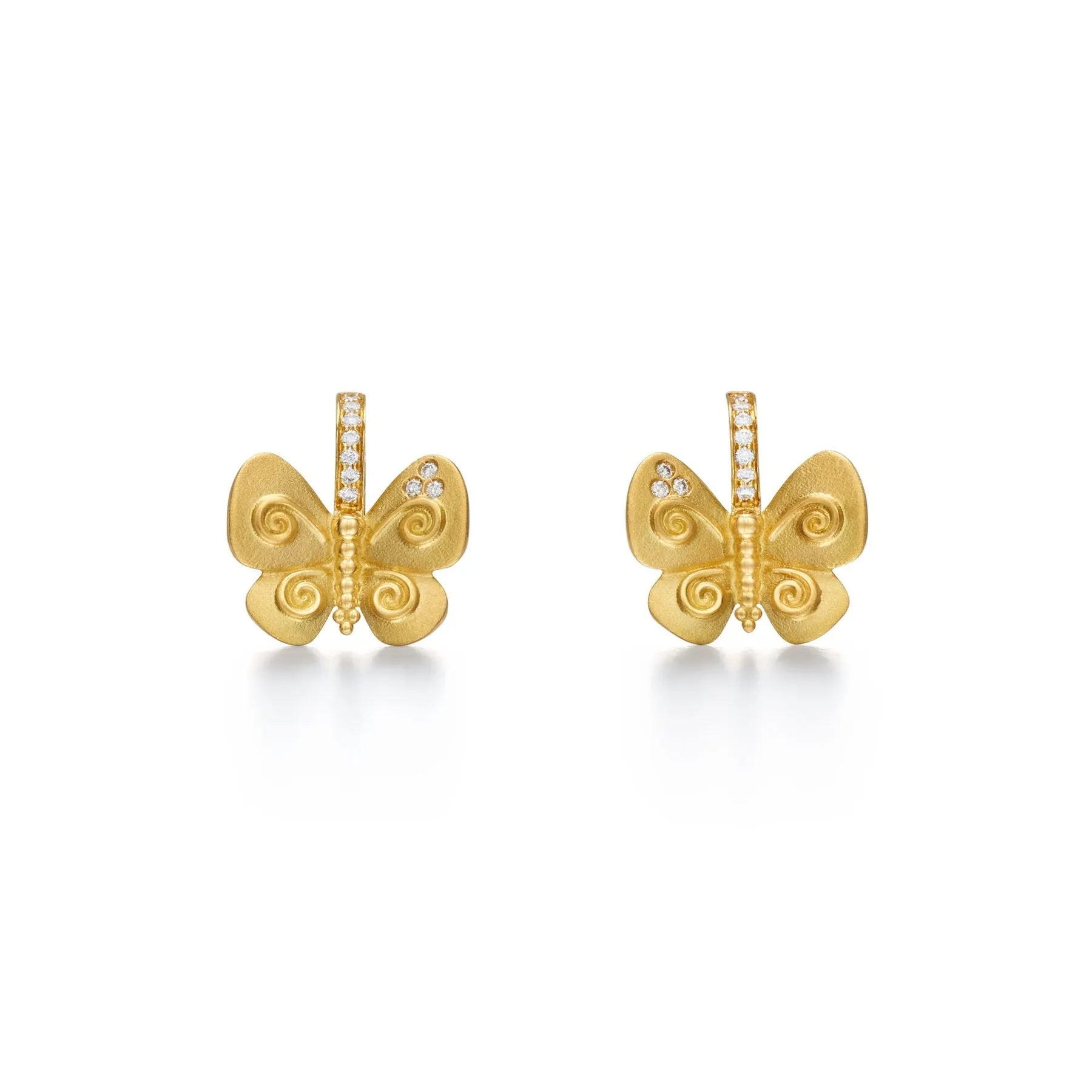 Temple St. Clair Golden Butterfly Earrings Croghans