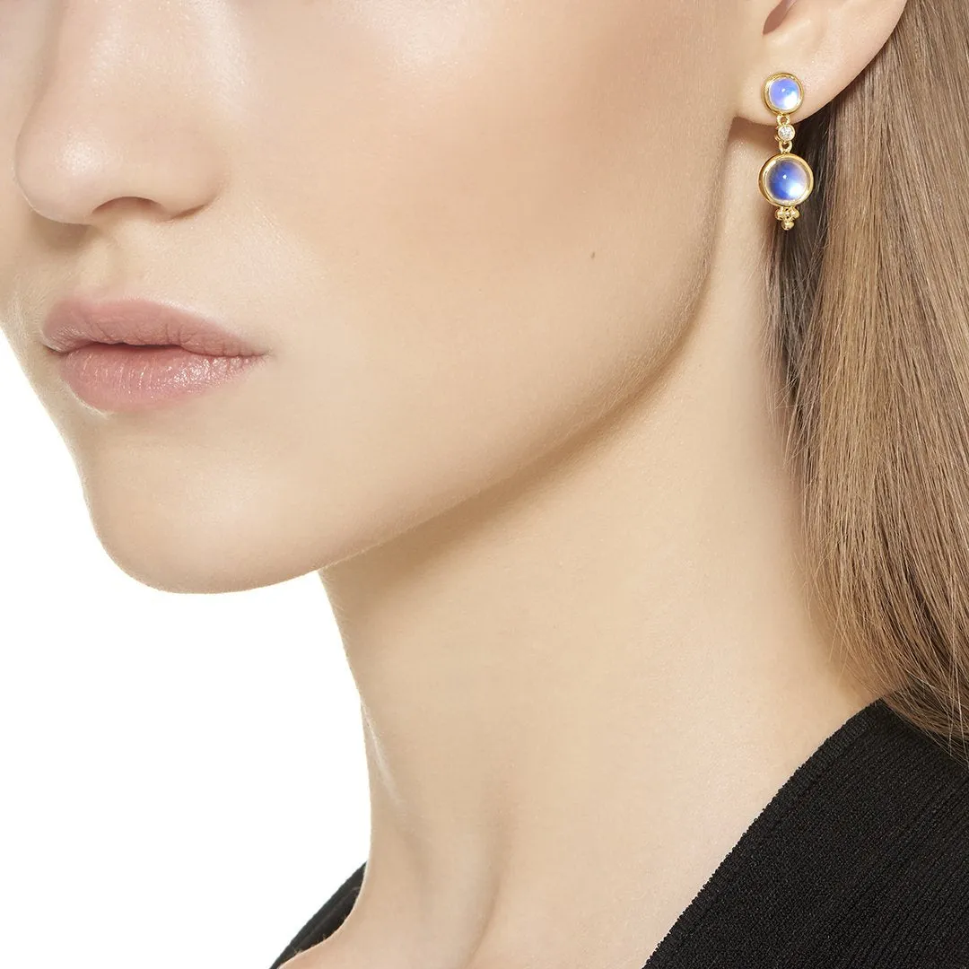 Temple St. Clair Moonstone Double Drop Earrings Croghans