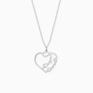 The Lovestruck Couple Silver Pendant With Link Chain Giva