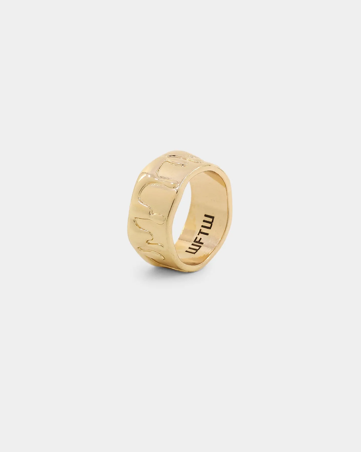 Wild For The Weekend Paint Dripping Ring (Medium) Gold