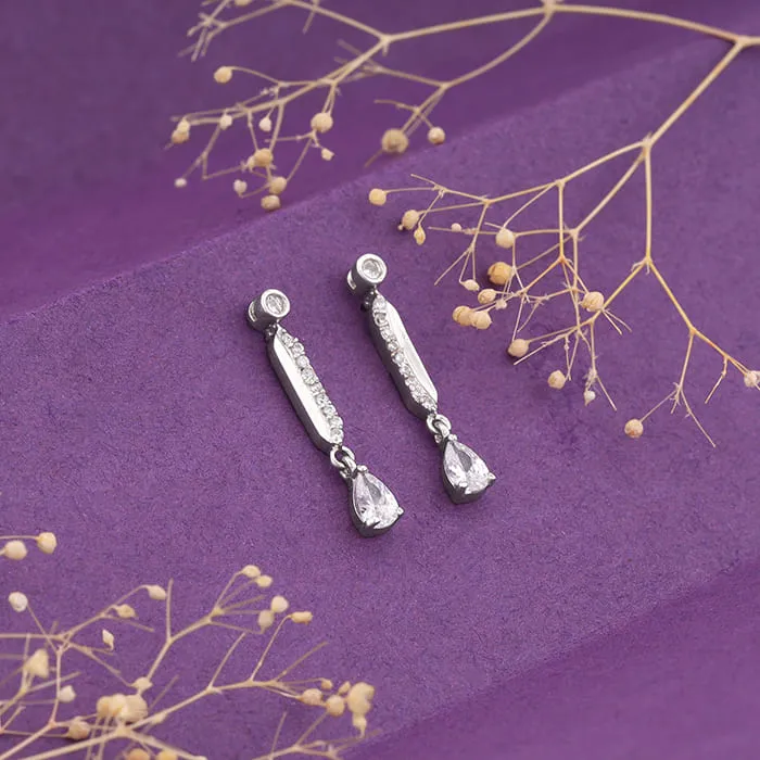 Zircon Silver Night Earrings Giva